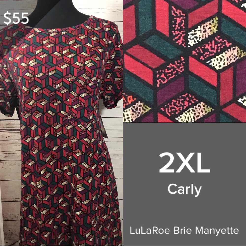 LuLaRoe Carly Dress 2XL